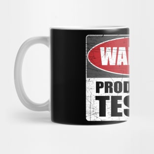 Warning Production Tester Developer IT Gift Funny Mug